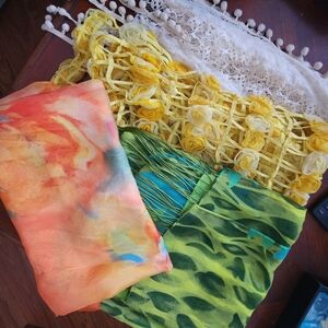 Bundle Of Colorful Scarfs (19 In Total)